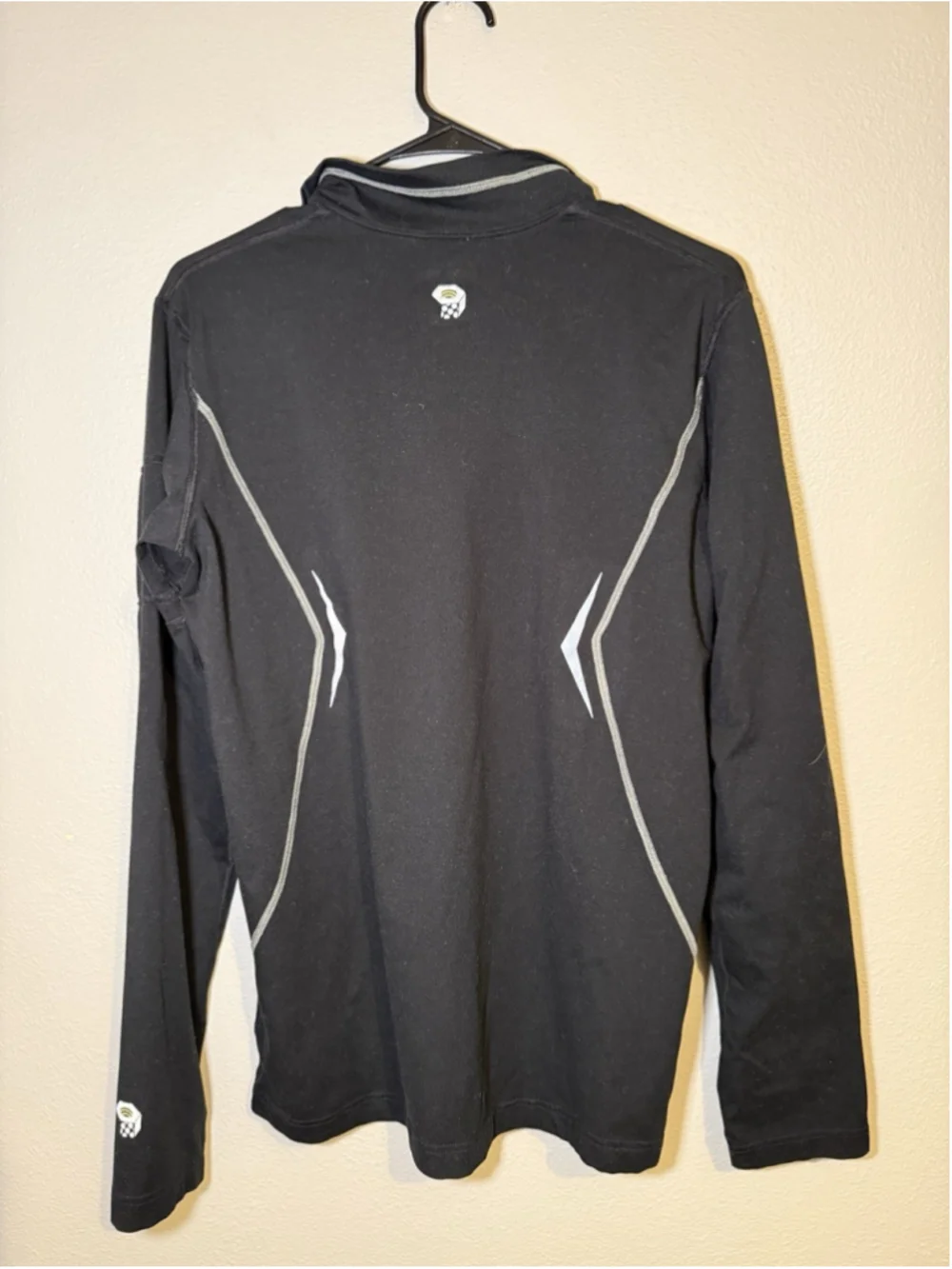 Mountain Hardwear Black 1/4 Zip Hiking Fleece High Neck Jacket Size M